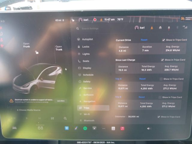 2022 TESLA MODEL 3 5YJ3E1EA0NF127314 Photo 6