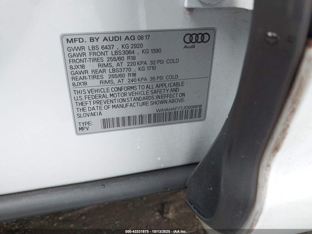 2018 AUDI Q7 WA1AHAF77JD008818 Photo 8