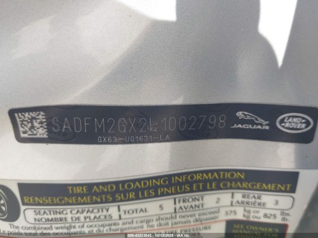 2020 JAGUAR E-PACE SADFM2GX2L1002798 Photo 8