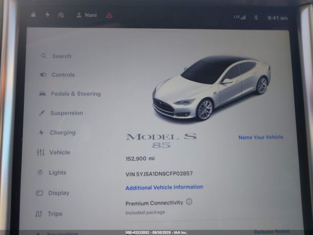 2012 TESLA MODEL S 5YJSA1DN9CFP02857 Photo 6