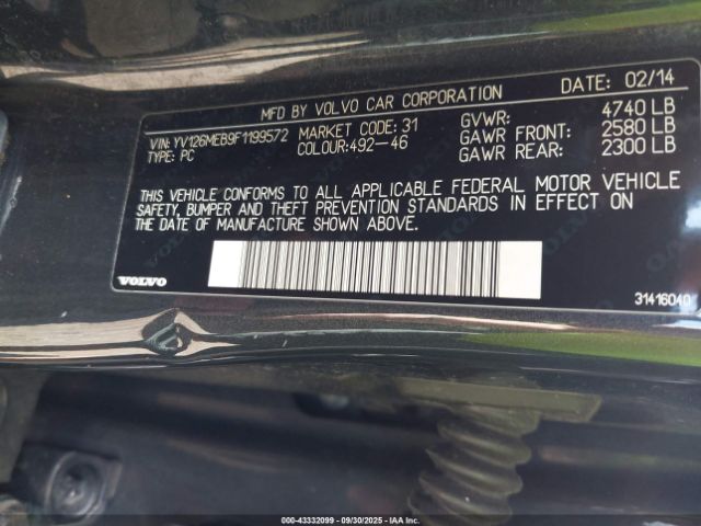 2015 VOLVO V60 YV126MEB9F1199572 Photo 8