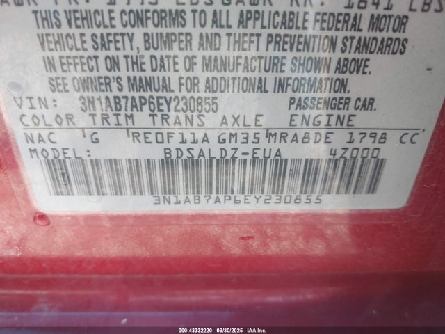 Nissan 2014 2014 3N1AB7AP6EY230855 Image 9