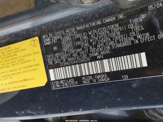 Продажа на аукционе авто 2004 Lexus Rx 330, vin: 2T2HA31U44C026529, номер лота: 43332242