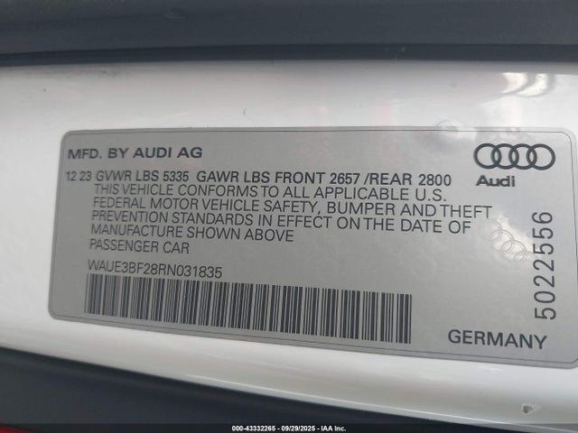 2024 AUDI A6 WAUE3BF28RN031835 Photo 8