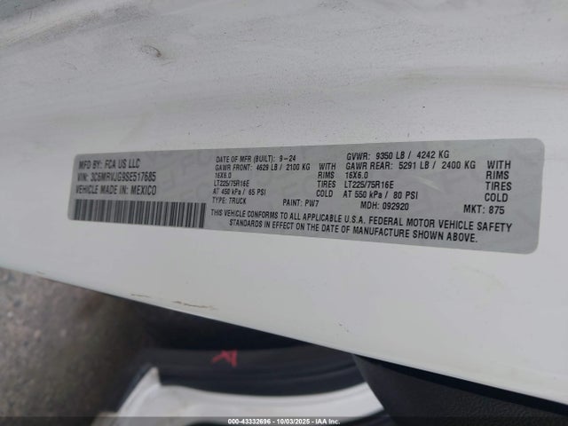 3C6MRVJG9SE517685 RAM Promaster 3500