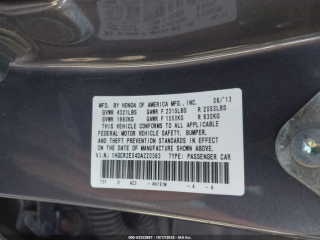 2013 HONDA ACCORD SDN 1HGCR2E54DA220083 Photo 8