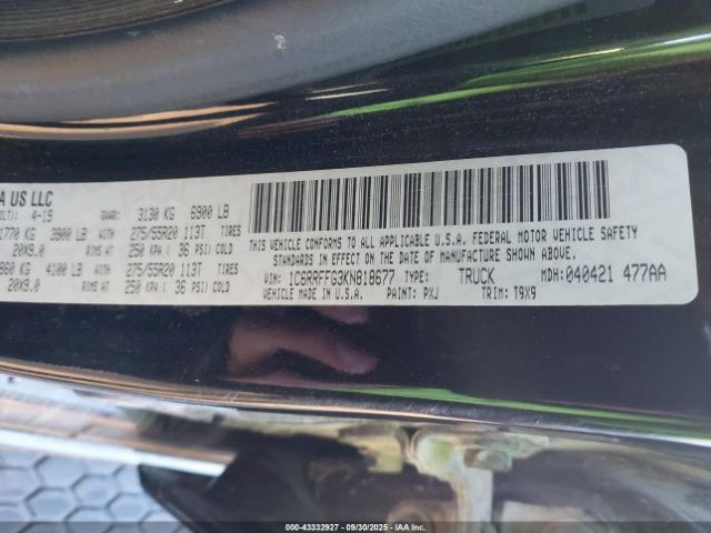 2019 RAM 1500 1C6RRFFG3KN818677 Photo 8