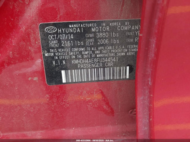 Hyundai dohc mpi nu 2015 KMHDH4AE8FU344541 Image 9