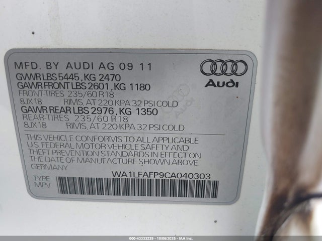 2012 AUDI Q5 WA1LFAFP9CA040303 Photo 8