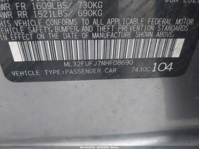 2022 MITSUBISHI MIRAGE G4 ML32FUFJ7NHF08690 Photo 8