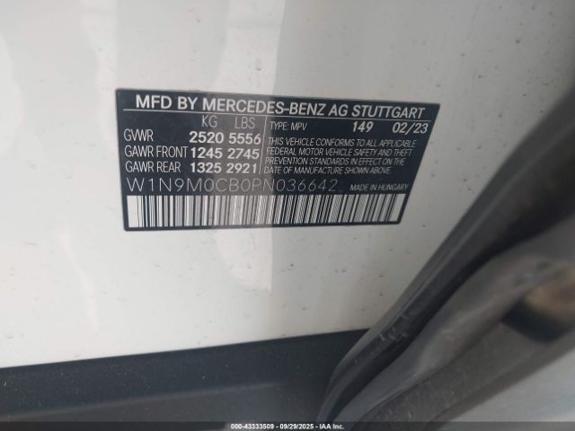 2023 MERCEDES-BENZ EQB 250 SUV W1N9M0CB0PN036642 Photo 8