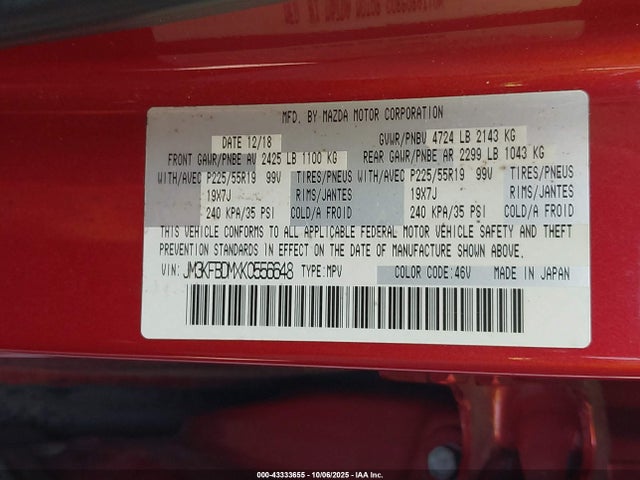 Mazda py cylinder deactivation 2019 JM3KFBDMXK0556648 Image 9