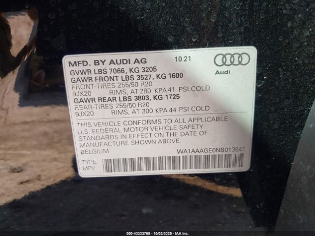 2022 AUDI E-TRON WA1AAAGE0NB013541 Photo 8