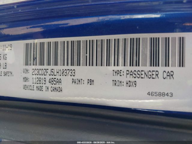 2020 DODGE CHALLENGER 2C3CDZFJ5LH103733 Photo 8