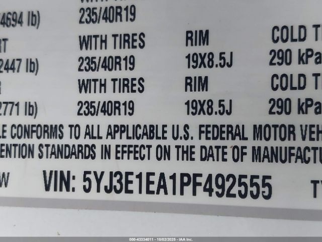 2023 TESLA MODEL 3 5YJ3E1EA1PF492555 Photo 8