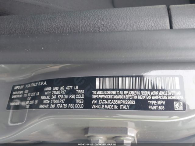 2021 JEEP RENEGADE ZACNJCAB6MPM29693 Photo 8