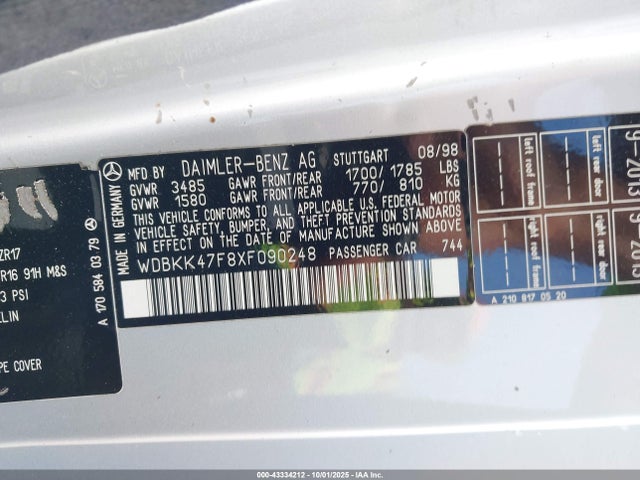 1999 MERCEDES-BENZ SLK 230 WDBKK47F8XF090248 Photo 8