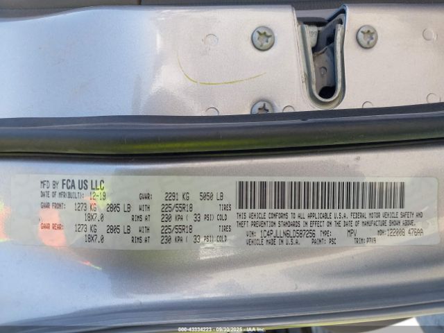 2020 JEEP CHEROKEE 1C4PJLLN6LD587256 Photo 8