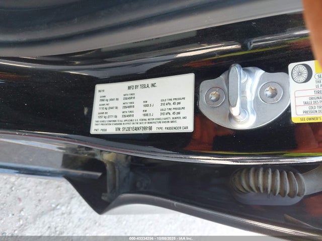 2019 TESLA MODEL 3 5YJ3E1EA8KF399198 Photo 8