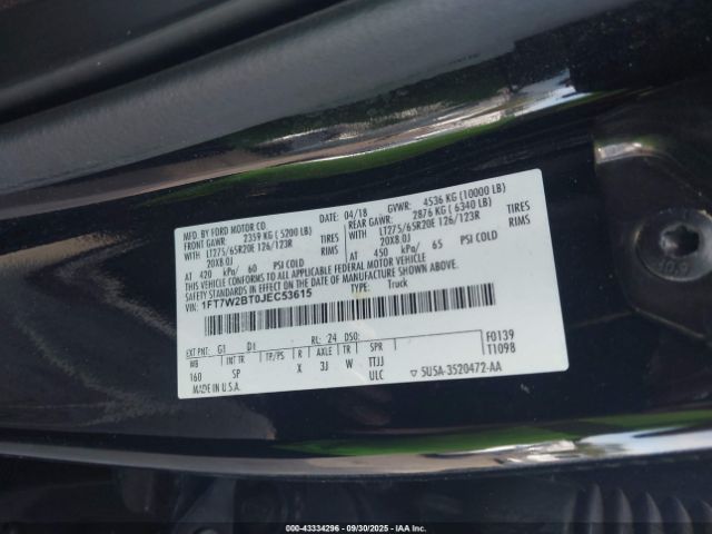 2018 FORD F-250 1FT7W2BT0JEC53615 Photo 8