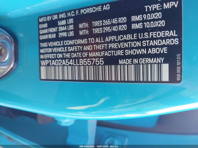 2020 PORSCHE MACAN WP1AG2A54LLB55755 Photo 8