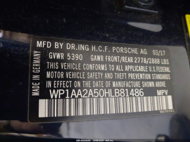 2017 PORSCHE MACAN WP1AA2A50HLB81486 Photo 8