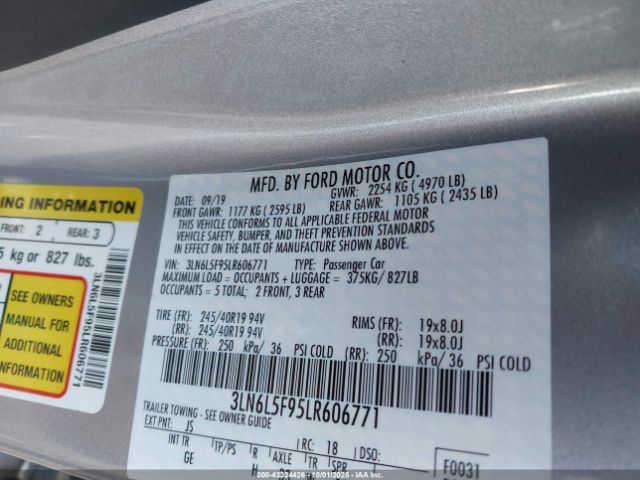 2020 LINCOLN MKZ 3LN6L5F95LR606771 Photo 8