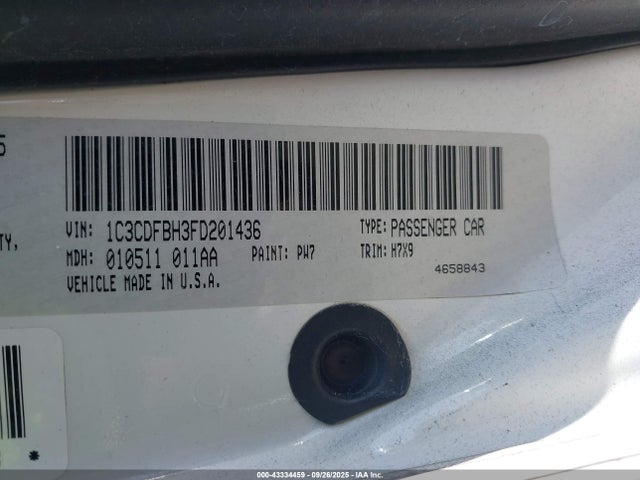 Dodge Dart 2015 1C3CDFBH3FD201436 Image 9