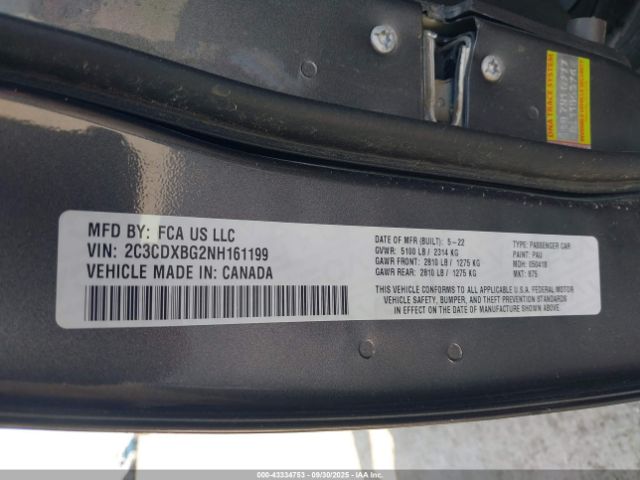 2022 DODGE CHARGER 2C3CDXBG2NH161199 Photo 8