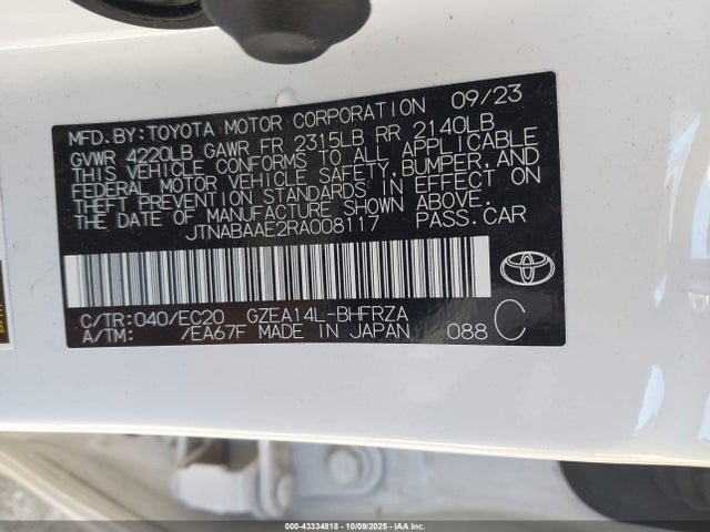 2024 TOYOTA GR COROLLA JTNABAAE2RA008117 Photo 8