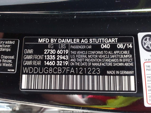 2015 MERCEDES-BENZ S 550 WDDUG8CB7FA121223 Photo 8