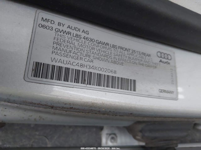 2004 AUDI A4 WAUAC48H34K002068 Photo 8