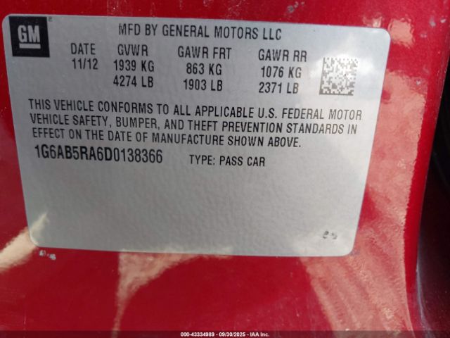 2013 CADILLAC ATS 1G6AB5RA6D0138366 Photo 8