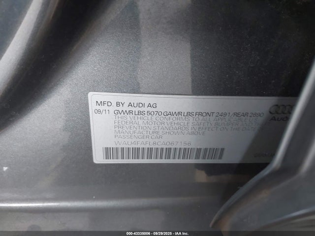 2012 AUDI A4 WAU4FAFL8CA067156 Photo 8