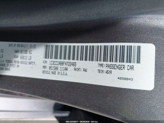 2015 CHRYSLER 200 1C3CCCAB8FN722483 Photo 8