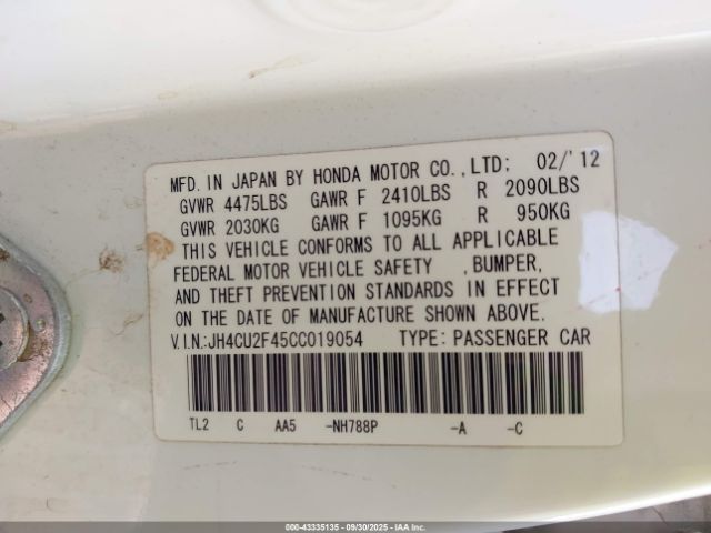 2012 ACURA TSX JH4CU2F45CC019054 Photo 8