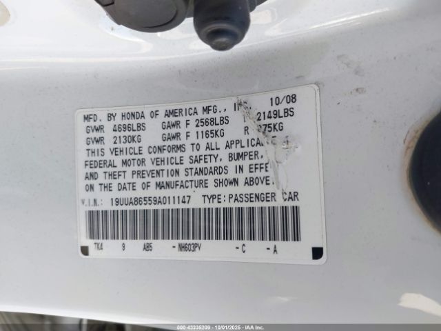 2009 ACURA TL 19UUA86559A011147 Photo 8