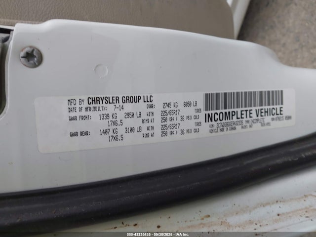 2C7WDGBG6ER432335 Dodge 2014