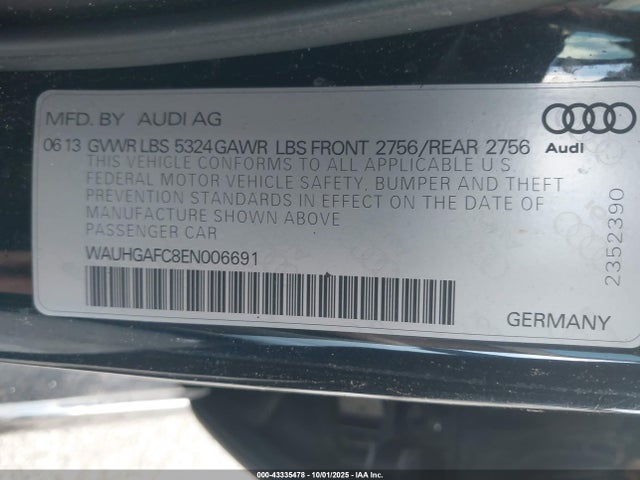 2014 AUDI A6 WAUHGAFC8EN006691 Photo 8