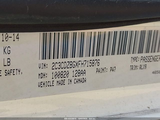 2015 DODGE CHALLENGER 2C3CDZBGXFH715876 Photo 8