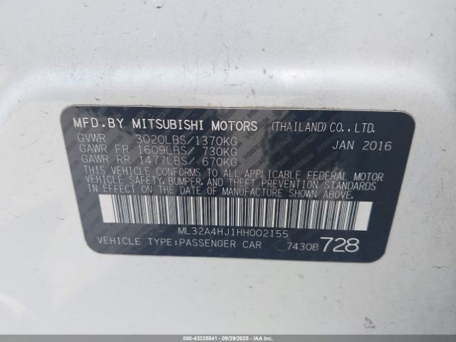 2017 MITSUBISHI MIRAGE ML32A4HJ1HH002155 Photo 8