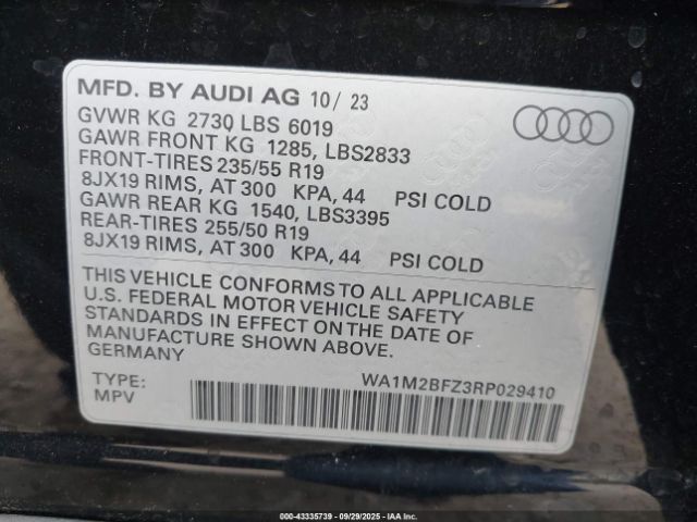 2024 AUDI Q4 E-TRON WA1M2BFZ3RP029410 Photo 8
