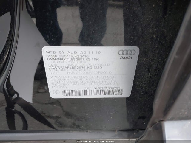 2011 AUDI Q5 WA1LFAFP7BA060757 Photo 8