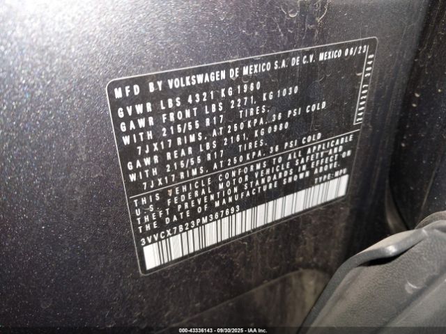 2023 VOLKSWAGEN TAOS 3VVCX7B23PM367693 Photo 8