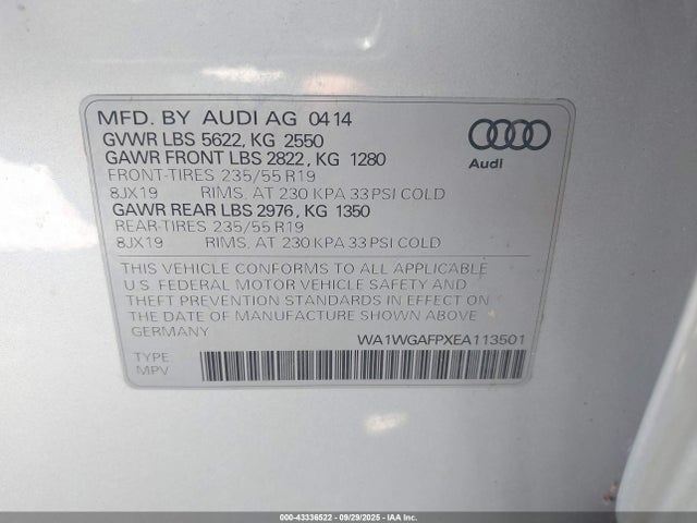 2014 AUDI Q5 WA1WGAFPXEA113501 Photo 8