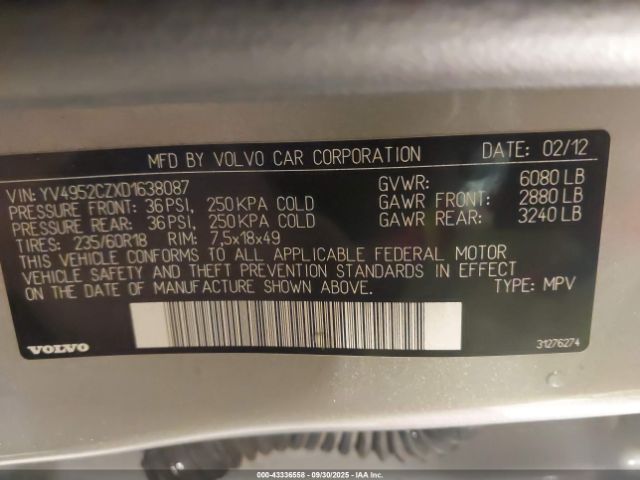 2013 VOLVO XC90 YV4952CZXD1638087 Photo 8