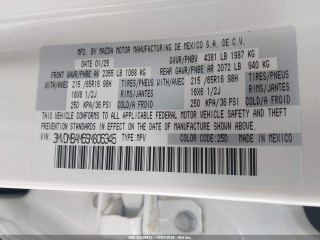 Mazda pyukd 2025 3MVDMBAM6SM806345 Image 9