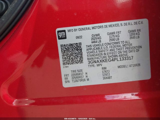 2023 CHEVROLET EQUINOX 3GNAXKEG4PL133317 Photo 8