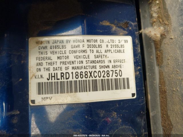 1999 HONDA CR-V JHLRD1868XC028750 Photo 8