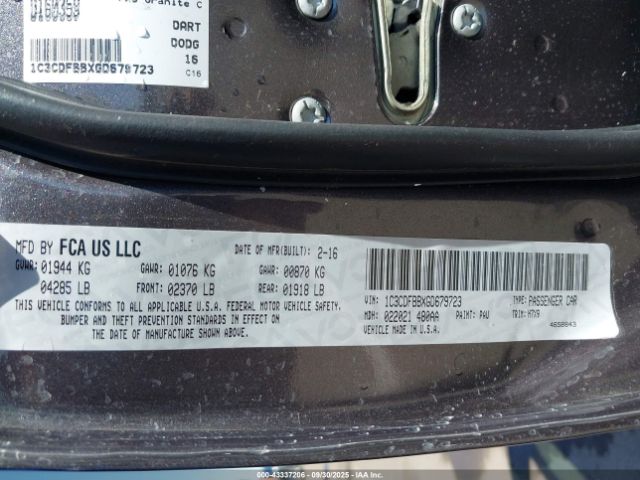 2016 DODGE DART 1C3CDFBBXGD679723 Photo 8